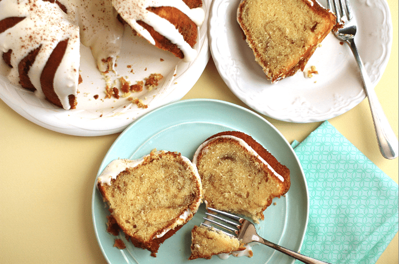 Cinnamon Roll Pound Cake - Grandbaby Cakes