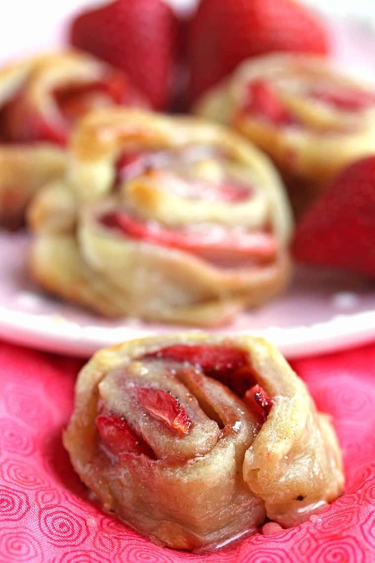 Lazy Strawberry Cinnamon Rolls - Grandbaby Cakes