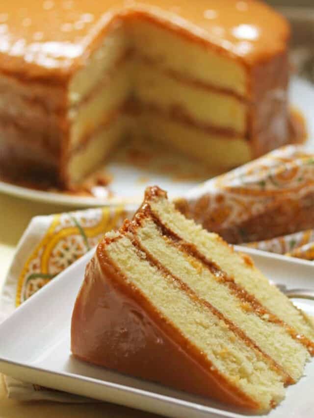 The BEST Caramel Cake - Grandbaby Cakes