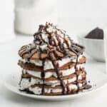 Oreo Pancakes (or Cookies and Cream Pancakes) | Grandbaby Cakes