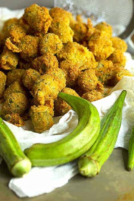 Southern Pan Fried Okra Recipe | Grandbaby Cakes