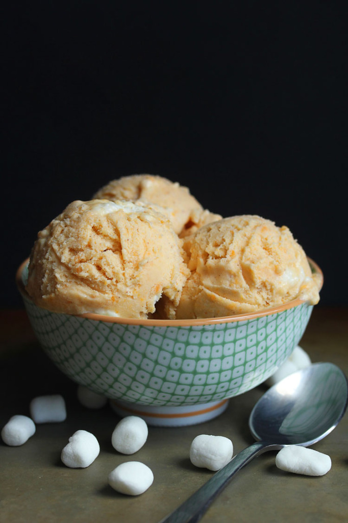 sweet potato ice cream 1 682x1024 - Sweet Potato Ice Cream with Toasted Marshmallows