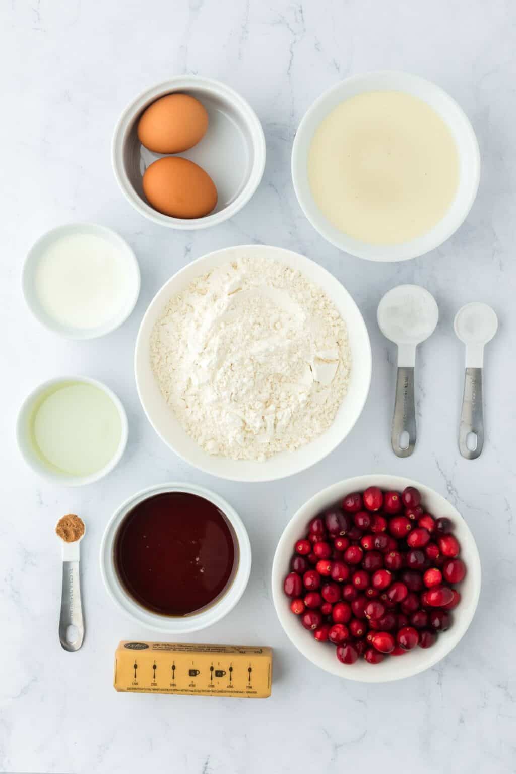 Eggnog Pancakes {With Cranberry Syrup!} Grandbaby Cakes