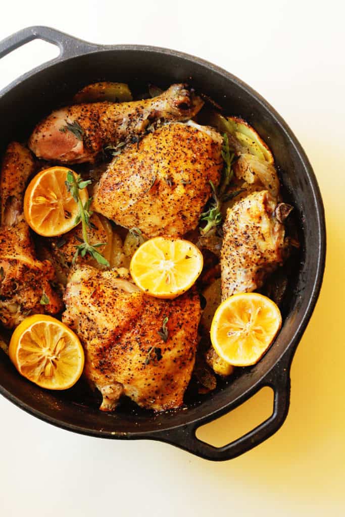 Lemon Roasted Chicken - Grandbaby Cakes