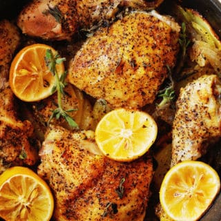 Lemon Roasted Chicken and Potatoes | Grandbaby Cakes