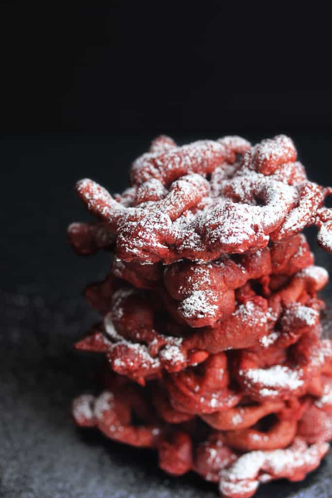 red velvet funnel cakes 2 683x1024 - Red Velvet Funnel Cakes