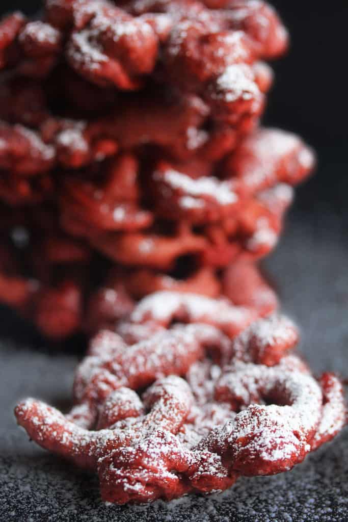 red velvet funnel cakes 3 683x1024 - Red Velvet Funnel Cakes