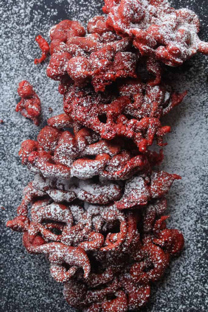 red velvet funnel cakes 4 683x1024 - Red Velvet Funnel Cakes