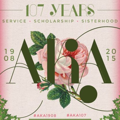 Photo of the logo for the 2015 year for Alpha Kappa Alpha Sorority, Inc.