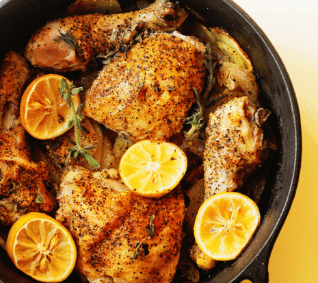 Lemon Roast Chicken Dinner and Potatoes-image