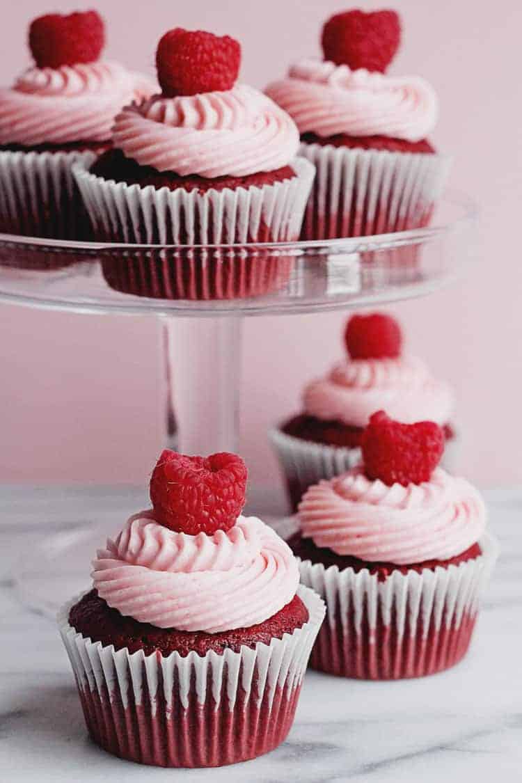 Red Velvet Raspberry Cupcakes 1 - Red Velvet Cupcakes