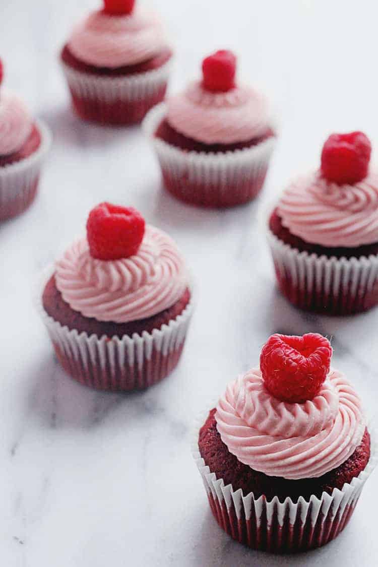 Red Velvet Raspberry Cupcakes 2 - Red Velvet Cupcakes