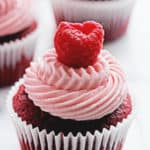Red Velvet Raspberry Cupcakes | Grandbaby Cakes