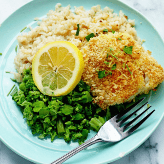 Lemon Panko Crusted Fish | Grandbaby Cakes #omahasteaks #ad