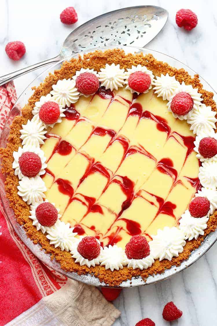 Raspberry Key Lime Pie | Grandbaby Cakes