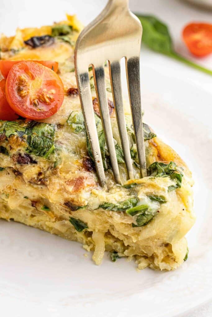 Bacon Quiche {With A Hash Brown Crust!!} Grandbaby Cakes