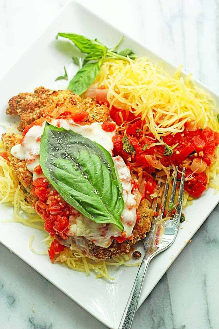 Baked Chicken Parmesan with Spaghetti Squash | Grandbaby Cakes