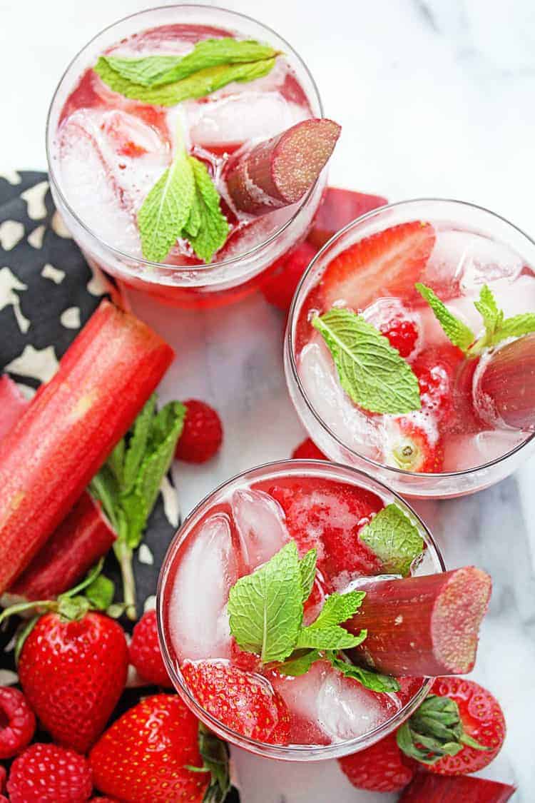 Berry Rhubarb Punch | Grandbaby Cakes