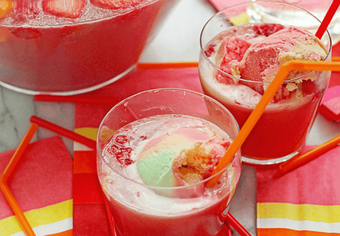 Christmas Sherbet Punch Recipe - Nonalcoholic & Alcohol Versions