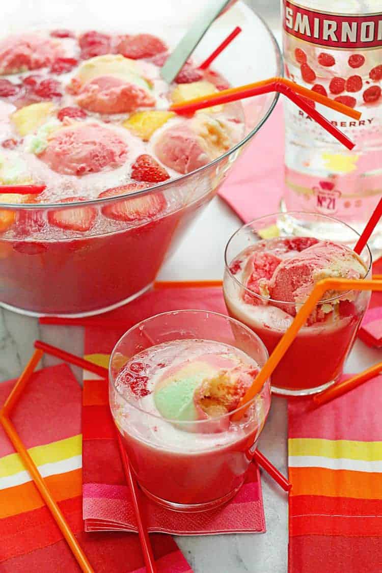 Spiked Sherbet Frappe Punch | Grandbaby Cakes