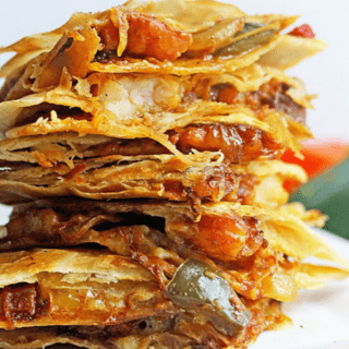 Shrimp Fajita Quesadillas | Grandbaby Cakes