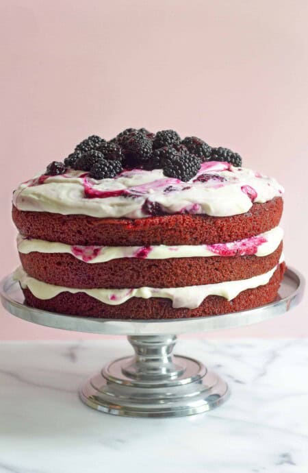 Red Velvet Blackberry Cake | Grandbaby Cakes