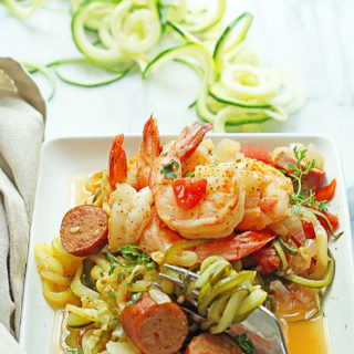 Cajun Shrimp Zoodles | Grandbaby Cakes