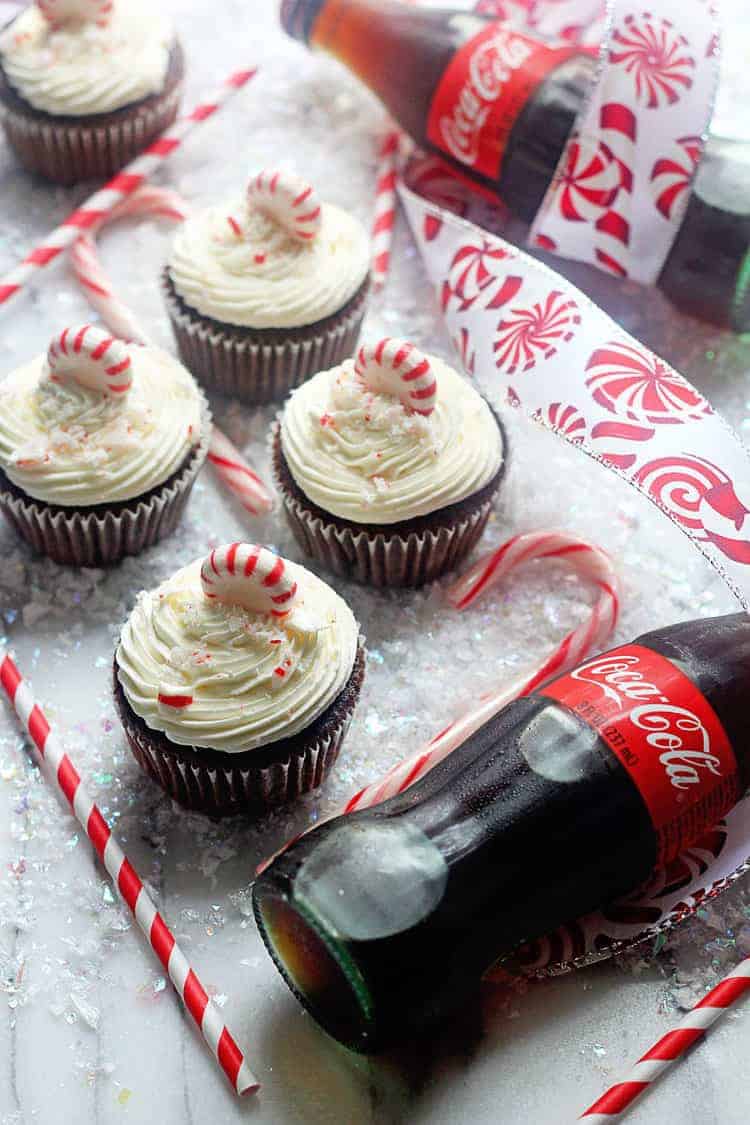 CocaCola Chocolate Cupcakes with Peppermint Buttercream Grandbaby Cakes