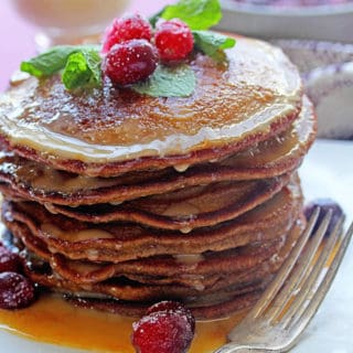 Gingerbread Pancakes with Eggnog Syrup | Grandbaby Cakes