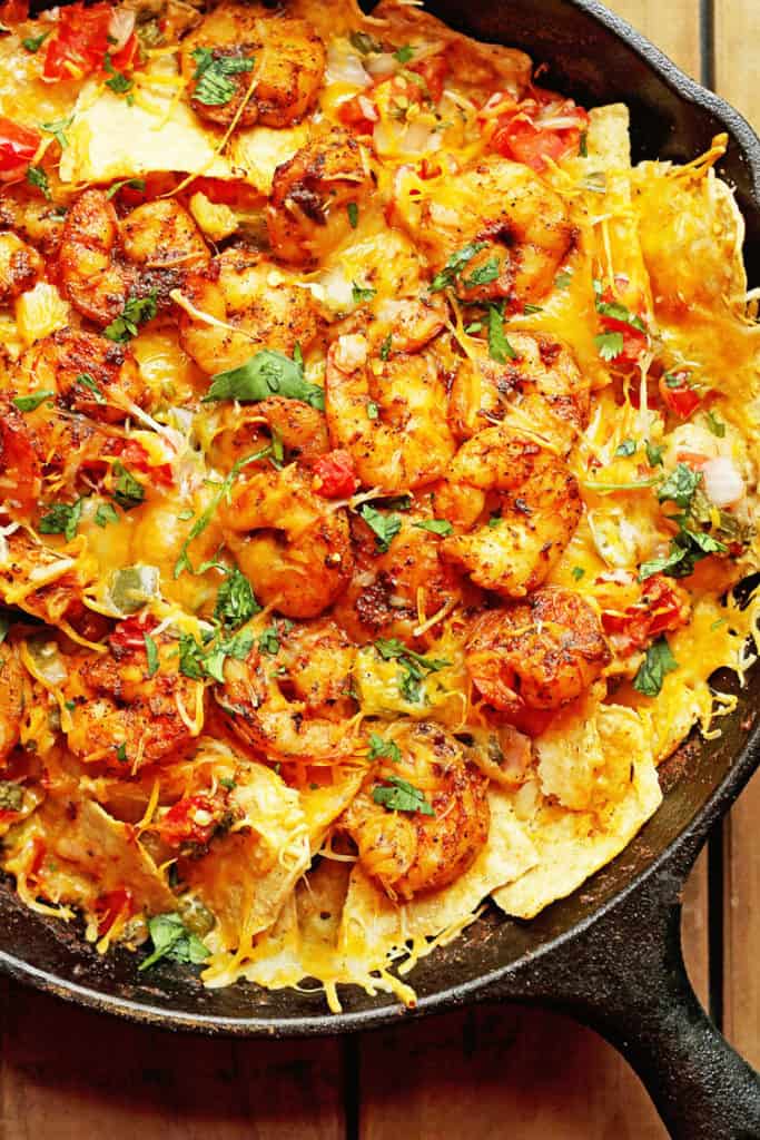 Blackened Shrimp Nachos (With How To Video) - Grandbaby Cakes