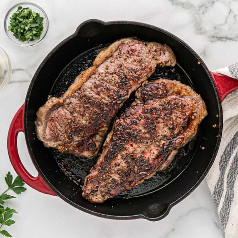 Pan Seared Steak Recipe - Grandbaby Cakes