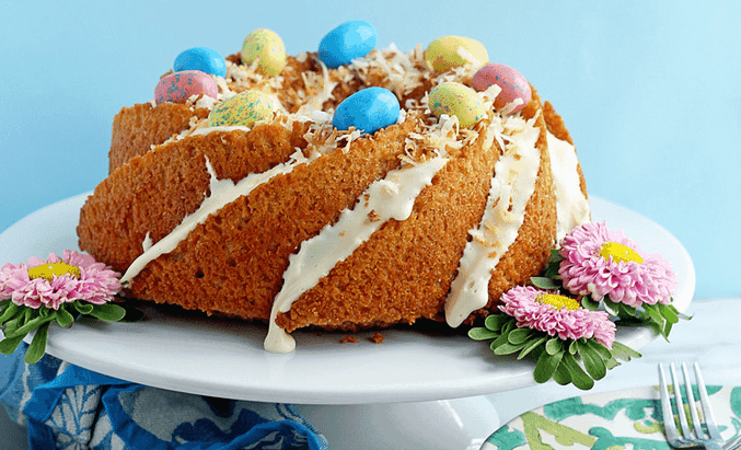 Easy Carrot Cake Pound Cake Recipe Featured image - The Ultimate Easter Menu!