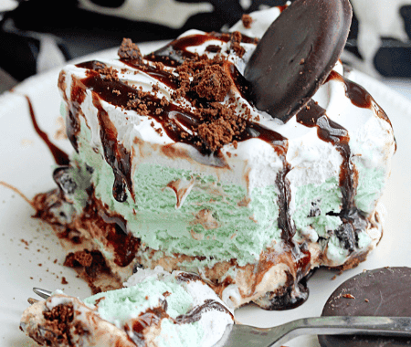 Girl Scout Cookie Mint Chocolate Ice Cream Cake | Grandbaby Cakes