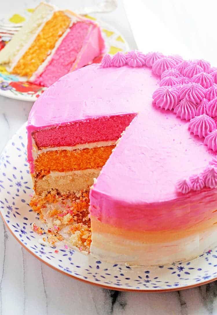 Pink Ombre Cake - A Classic Twist