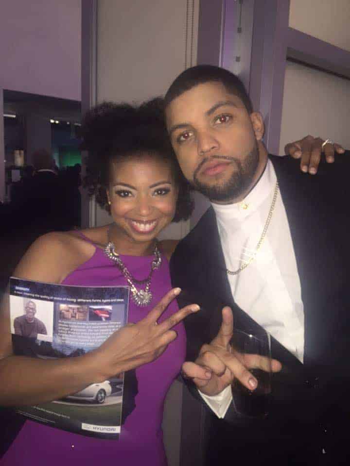 Jocelyn Delk Adams with actor O'Shea Jackson, Jr.