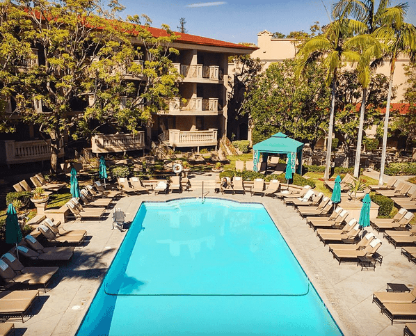 Photo of the pool at the hotel during the 2016 NAACP Image Awards