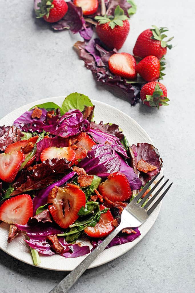 Hot Strawberry Spinach Salad with Bacon 1 683x1024 - Hot Strawberry Spinach Salad with Bacon