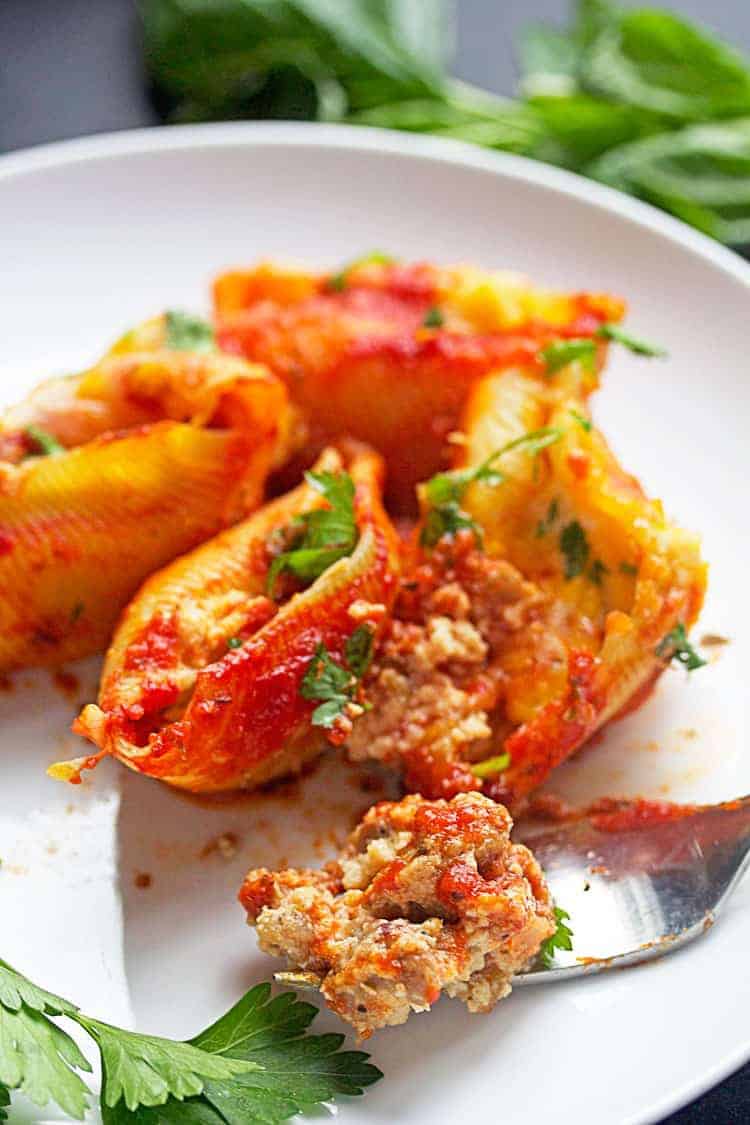 Sausage Stuffed Shells Recipe - Grandbaby Cakes