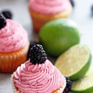 Blackberry Limeade Cupcakes - The perfect treat for Spring and Summer Entertaining! | Grandbaby Cakes