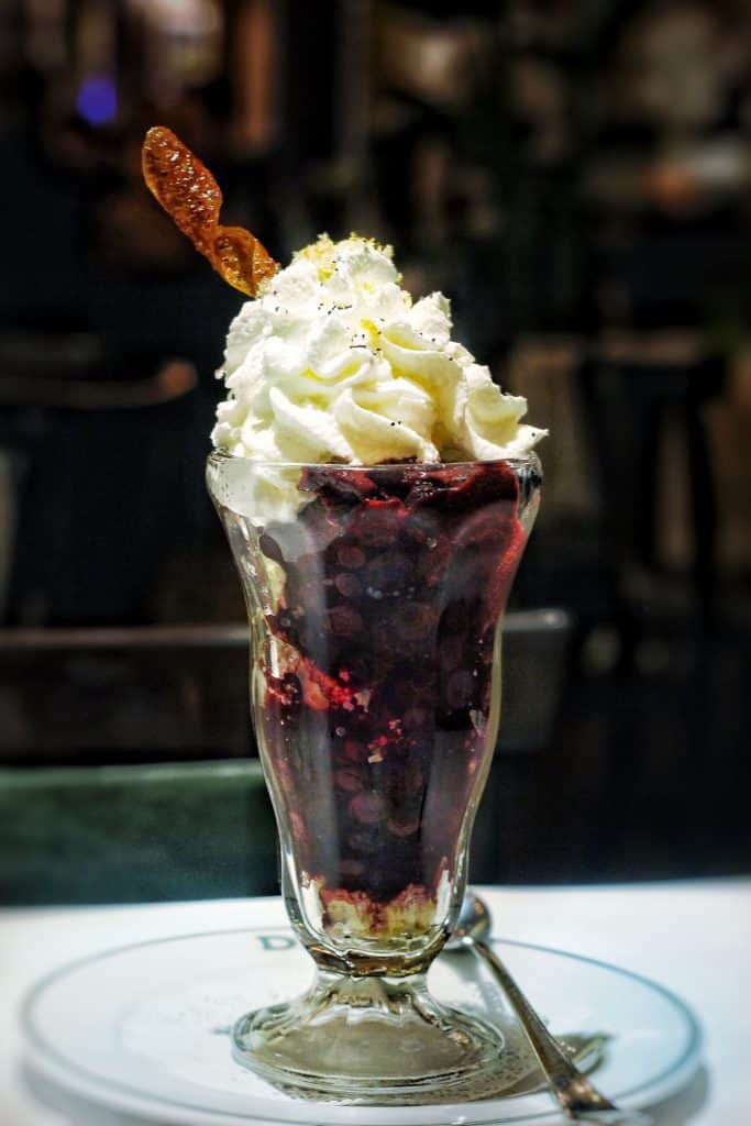 Unforgettable parfait at db Brasserie restaurant 