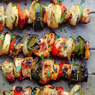 Grilled Apricot Chicken Kabobs | Grandbaby Cakes