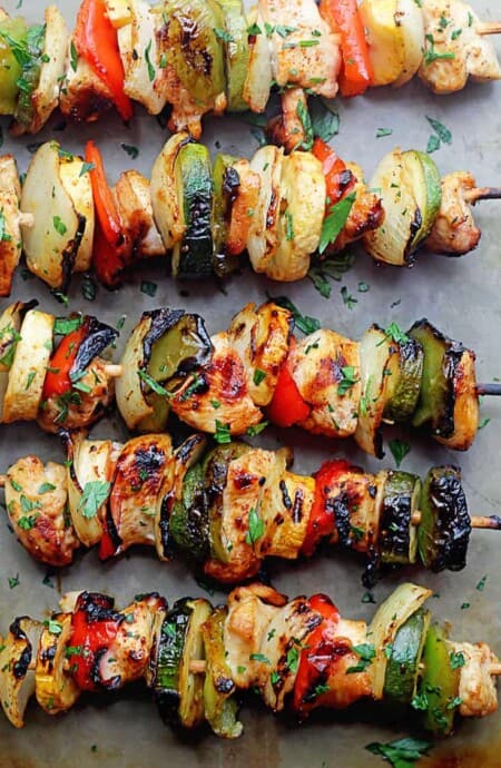 Grilled Apricot Chicken Kabobs | Grandbaby Cakes