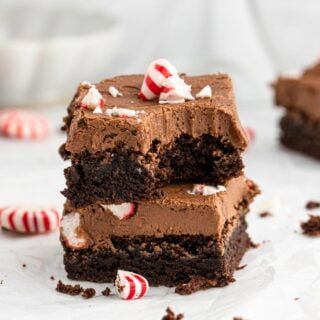 Peppermint One Bowl Brownies (Peppermint Brownies) | Grandbaby Cakes