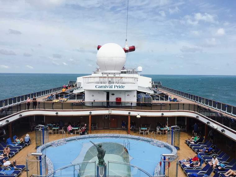 Shot of pool on the Carnival Pride