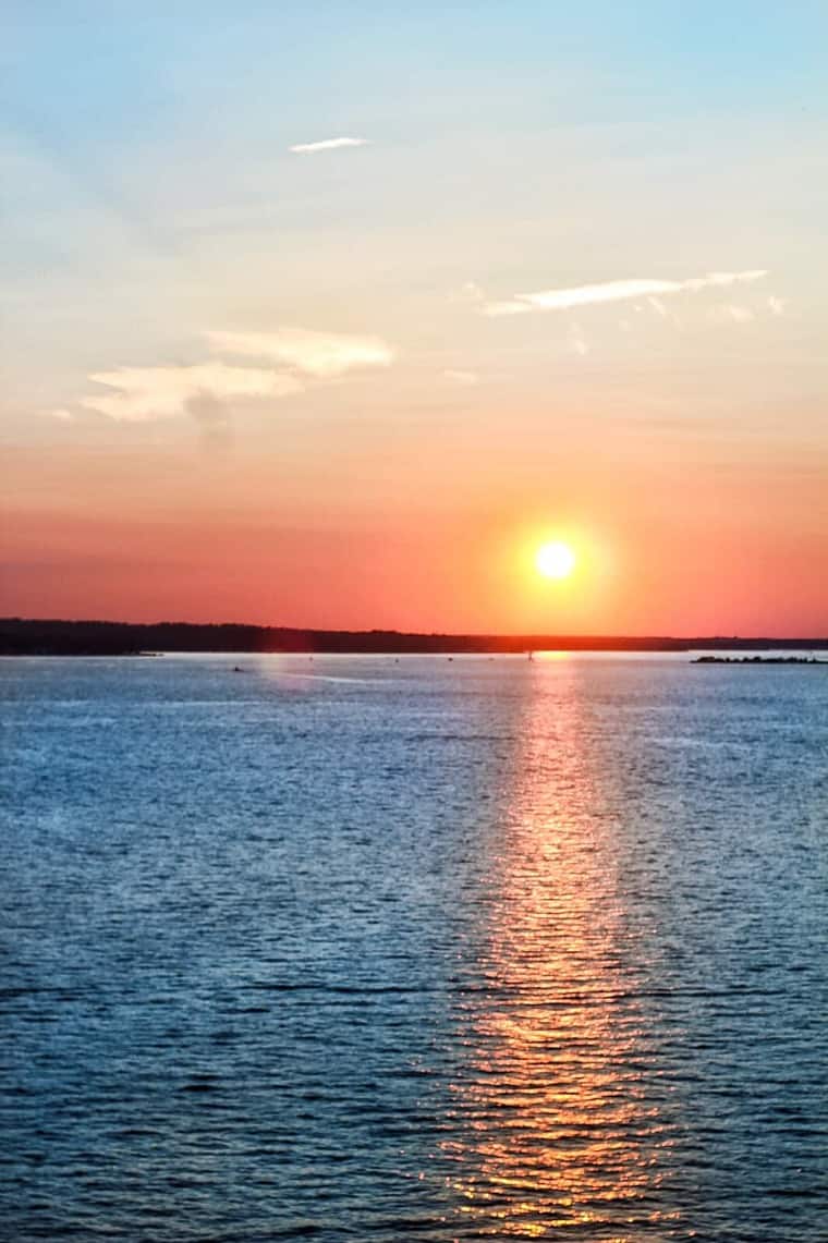 Sunset from the Carnival Pride ship