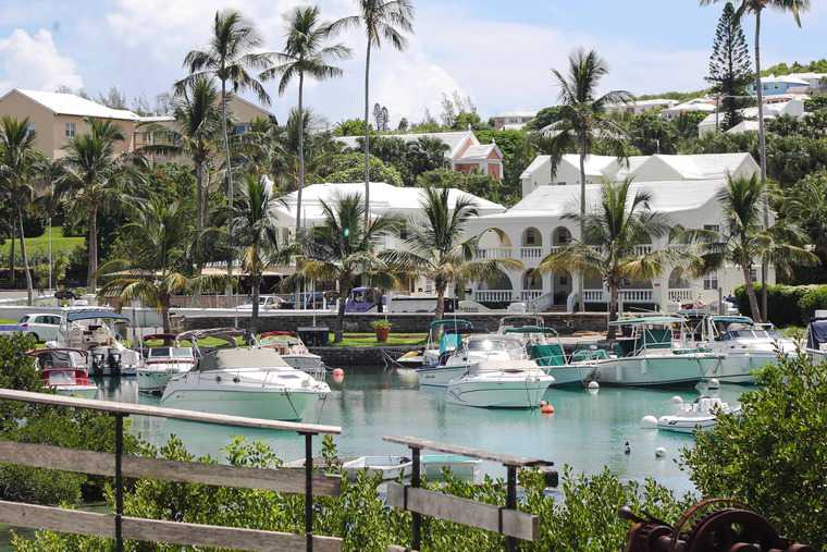 Photo of ships docked in Bermuda