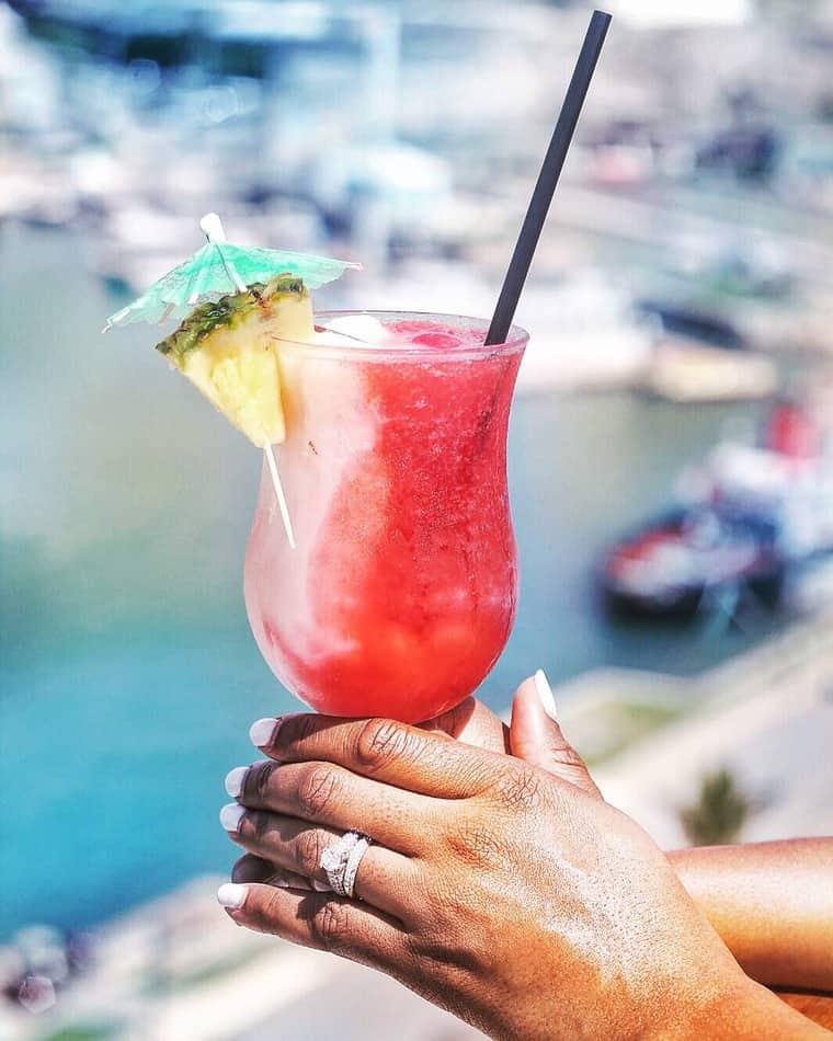 Lava flow drink on the Carnival Pride