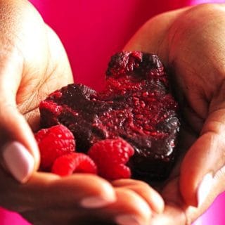 Heart Shaped Raspberry Brownies Recipe | Grandbaby Cakes