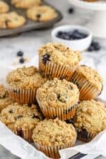 Easy Blueberry Streusel Muffins Recipe - Grandbaby Cakes