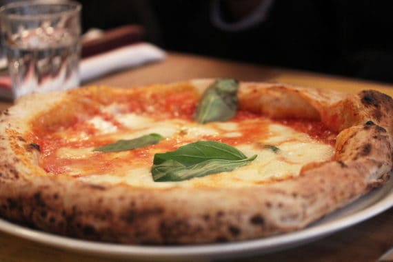 A fabulous neopolitan style pizza at East Mamma in Paris, France